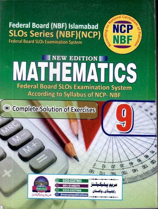 Maryam Key to Math NCP NBF New Edition Book 9 — front cover