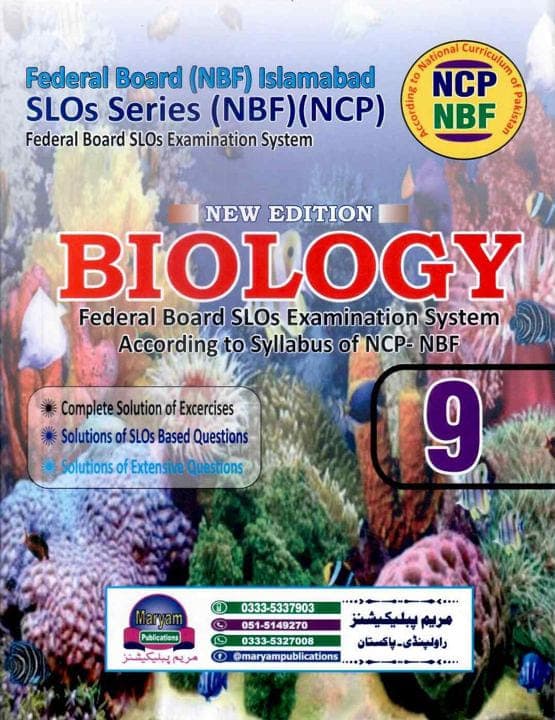 Maryam Key to Biology NBF NCP New Edition Book 9 — front cover